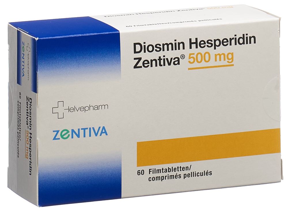 DIOSMIN HESPERIDIN Zentiva Filmtabl 500 mg Blist 60 Stk
