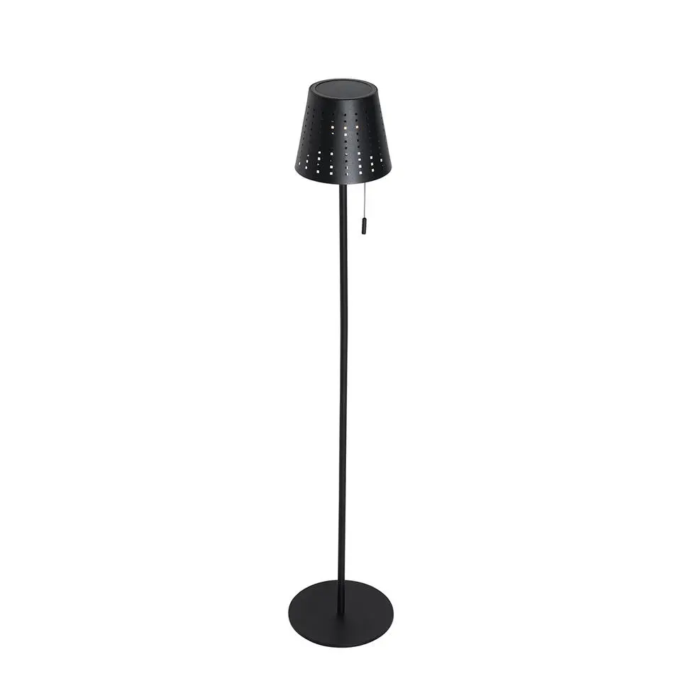 Qazqa staande buitenlampen ferre zwart geïntegreerde led