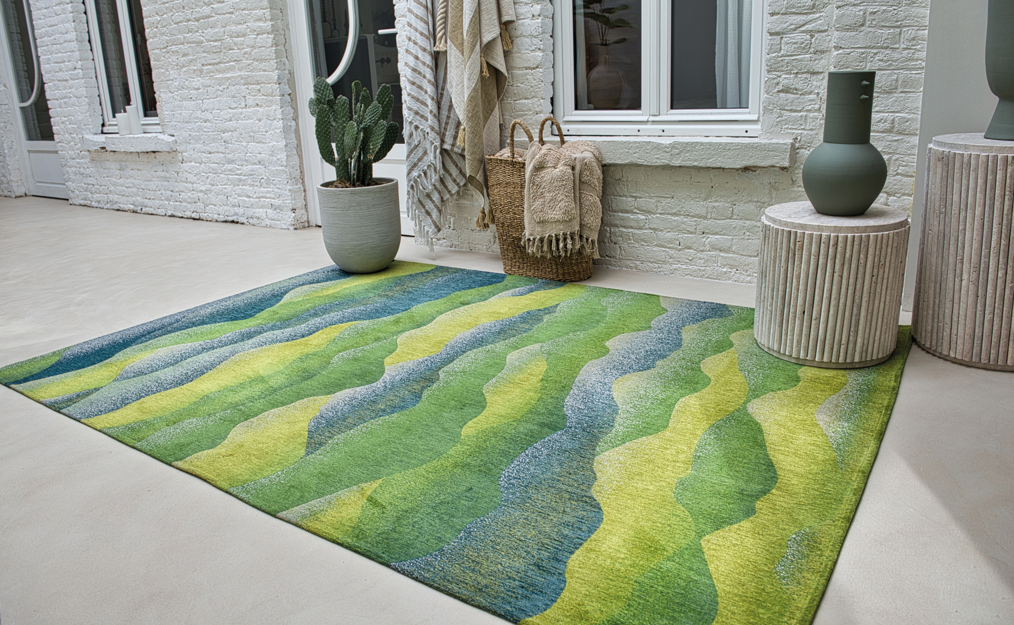 Ecorugs vloerkleed Himalaya groen 100x140 cm