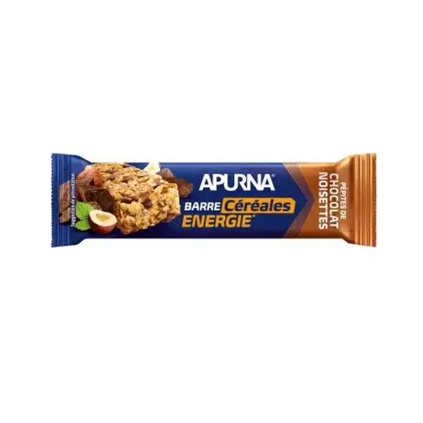 Apurna Energy Bar Cereais Chocolate Avelãs 35g