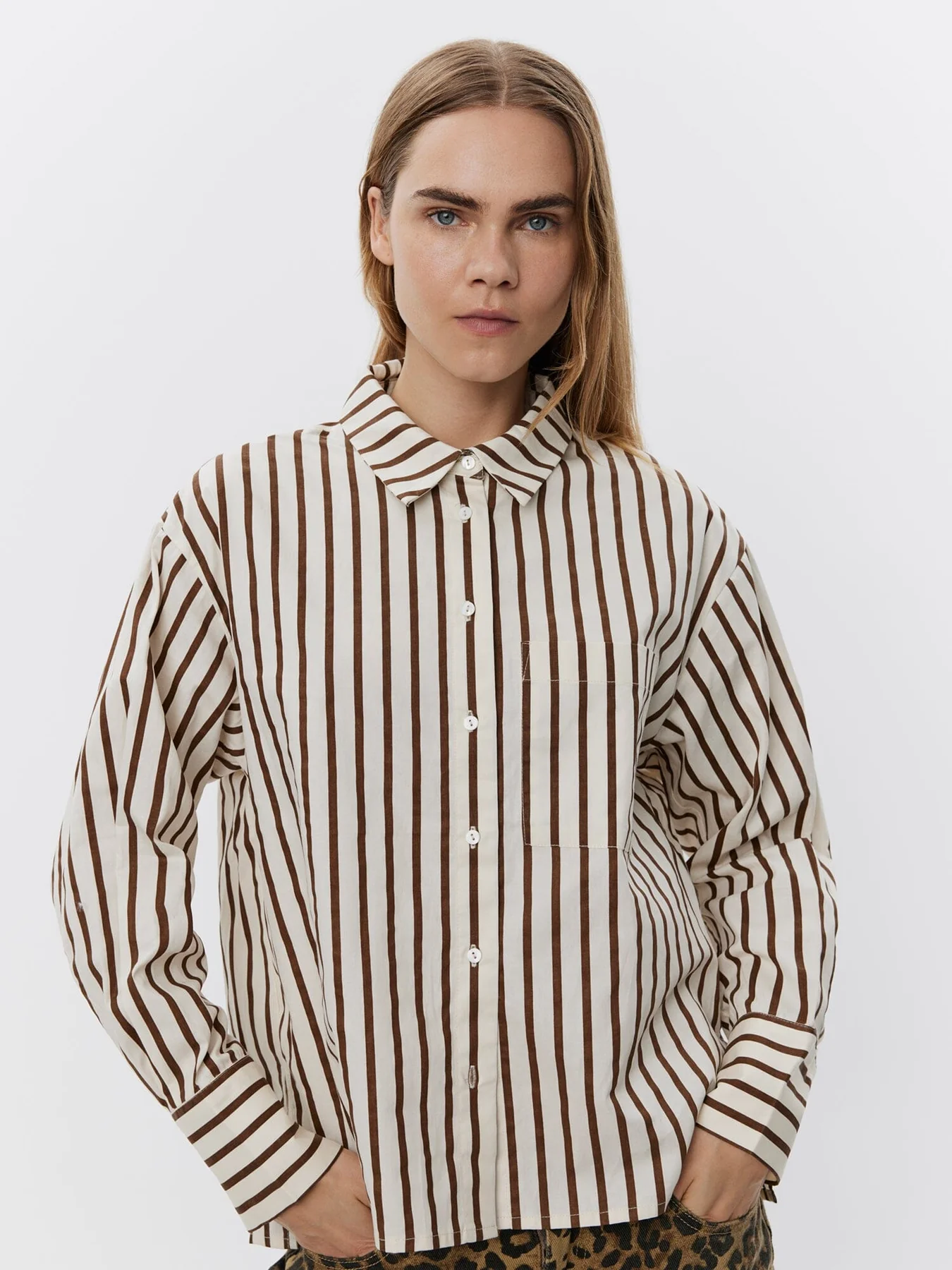 Sofie Schnoor Shirt 7113 brown striped