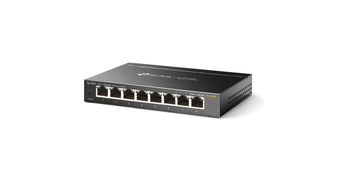 TP-LinkTL-SG108S switch  (Zwart)