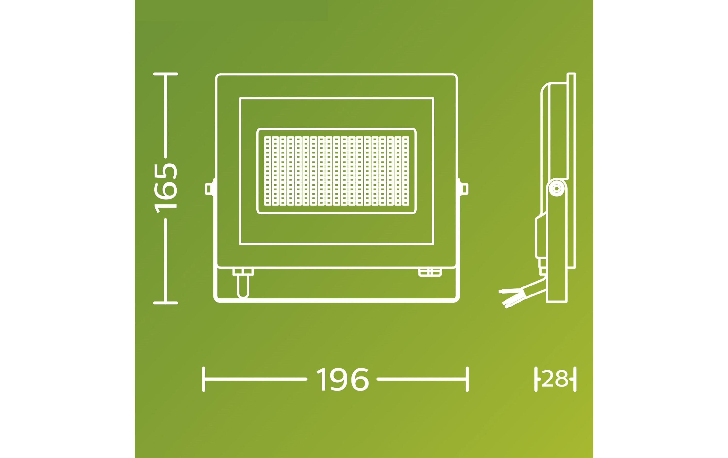 Lois Flutlicht UE 24W 3000 K IP65 anthrazit 24 WHocheffizienter Scheinwerfer