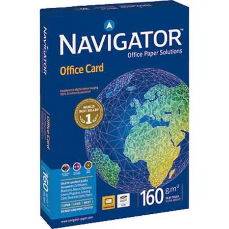 Navigator Office Card/PCO160F1, DIN A4, hochweiß, 160 g/qm, 250 Stück