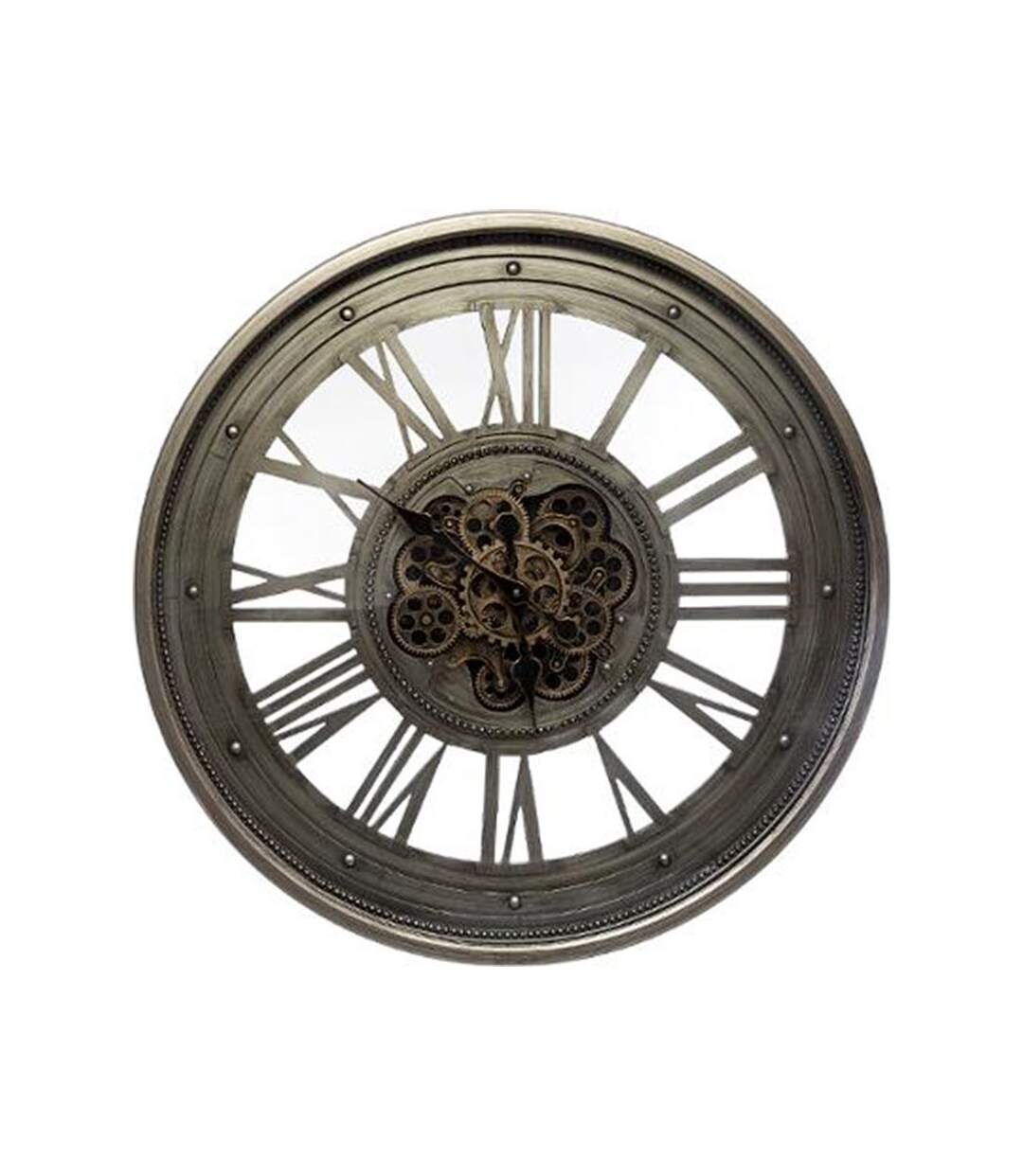 Horloge Murale Design Mécanisme 80cm Gris