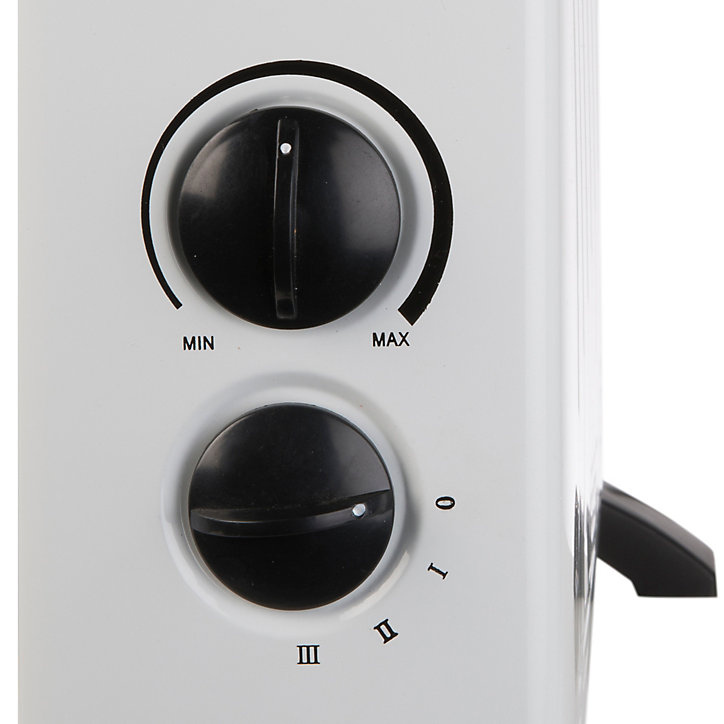 Convecteur mobile acier blanc 3 vitesses 2000W 20m²