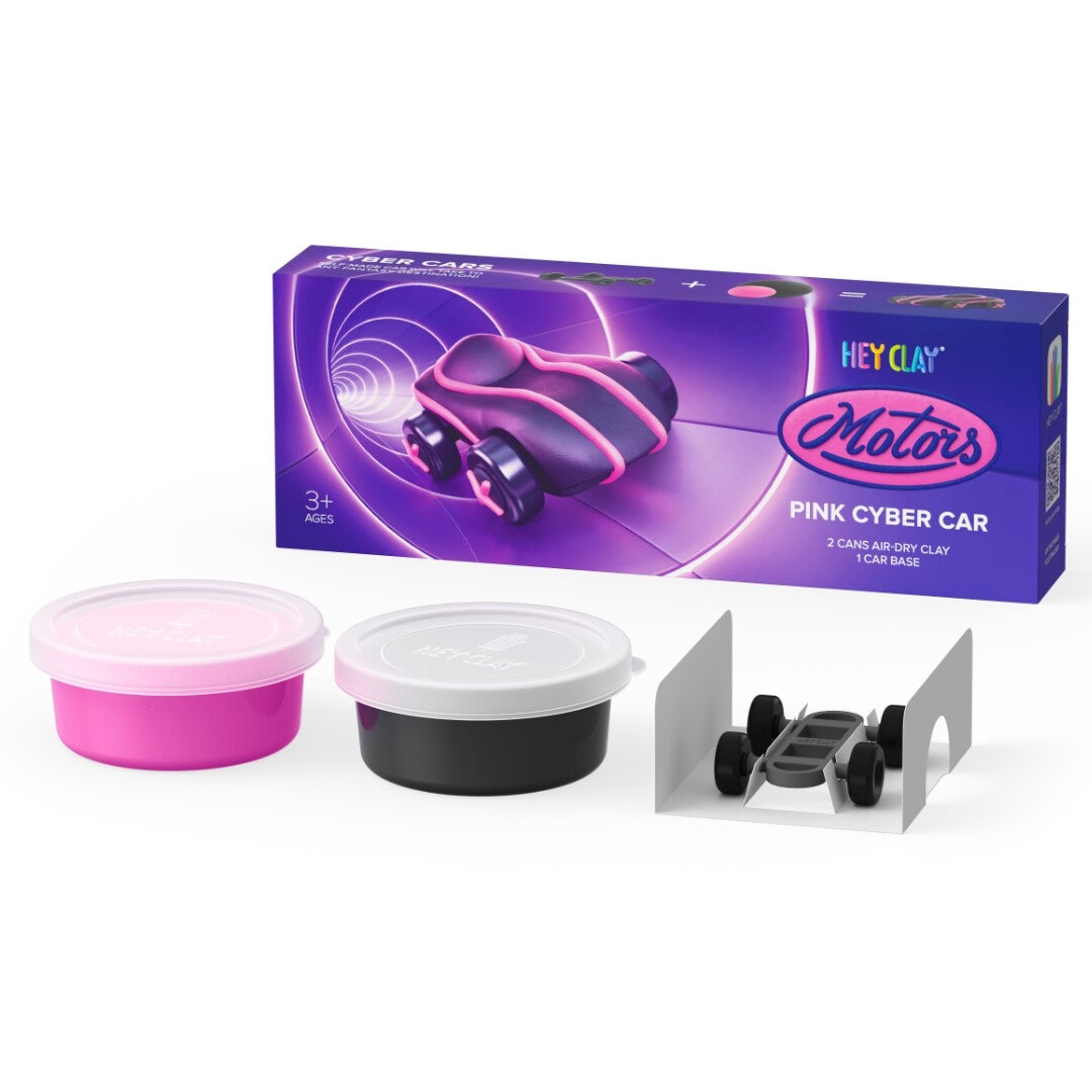 Hey clay boetseerklei motors - pink cyber car