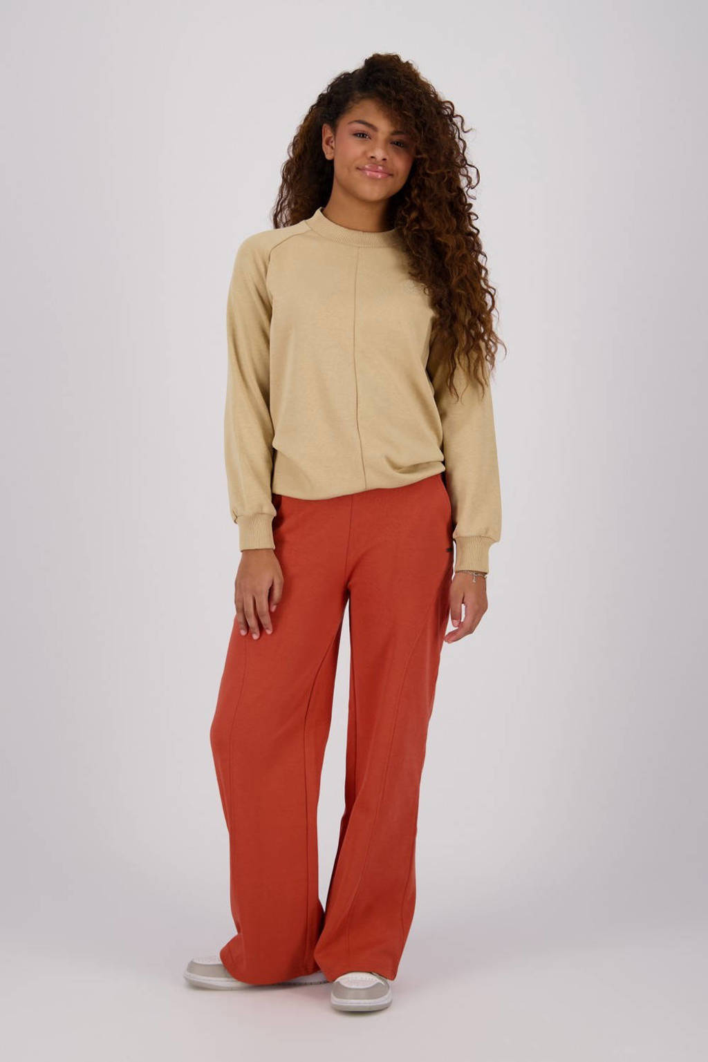 Raizzed wide leg broek Stacie brique