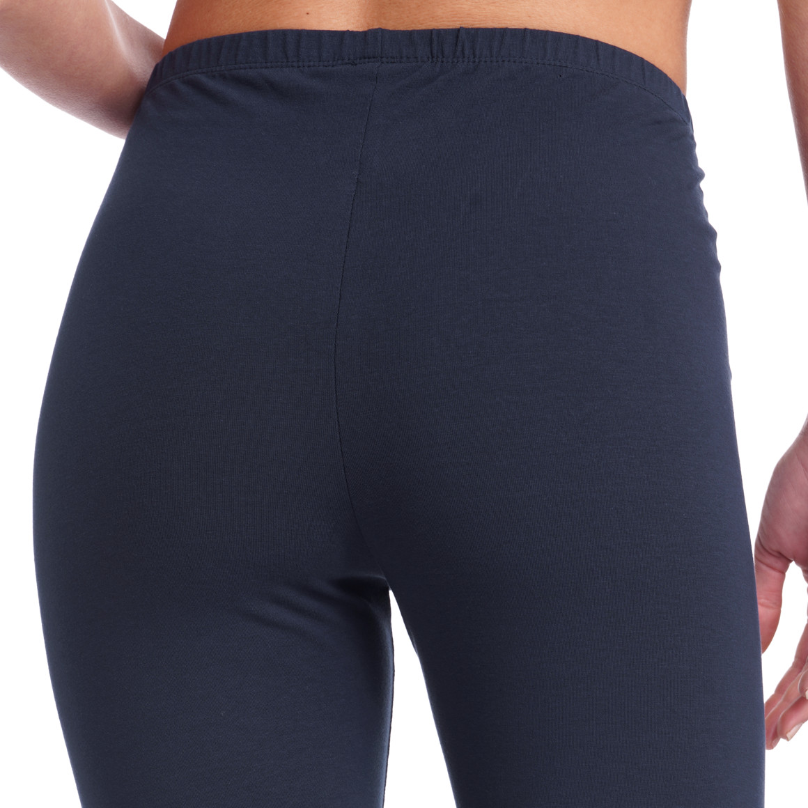 Famy 2 Damen 3/4-Leggings unifarben dunkelblau / hellgrau