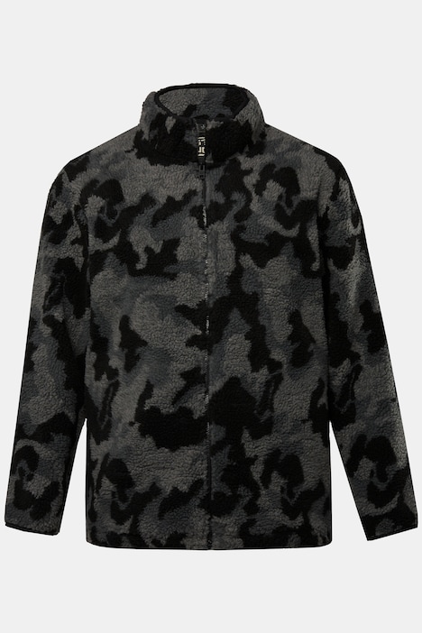 STHUGE Teddyjacke, Camouflage, Stehkragen, bis 8 XL