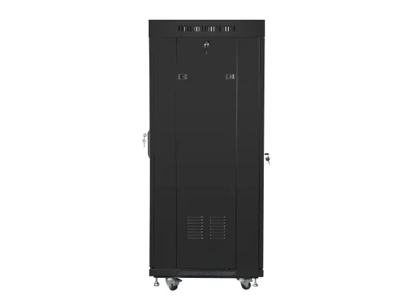 Lanberg - Rack kabinet - med 2 køleblæsere, display - sort, RAL 9004 - 27U - 19