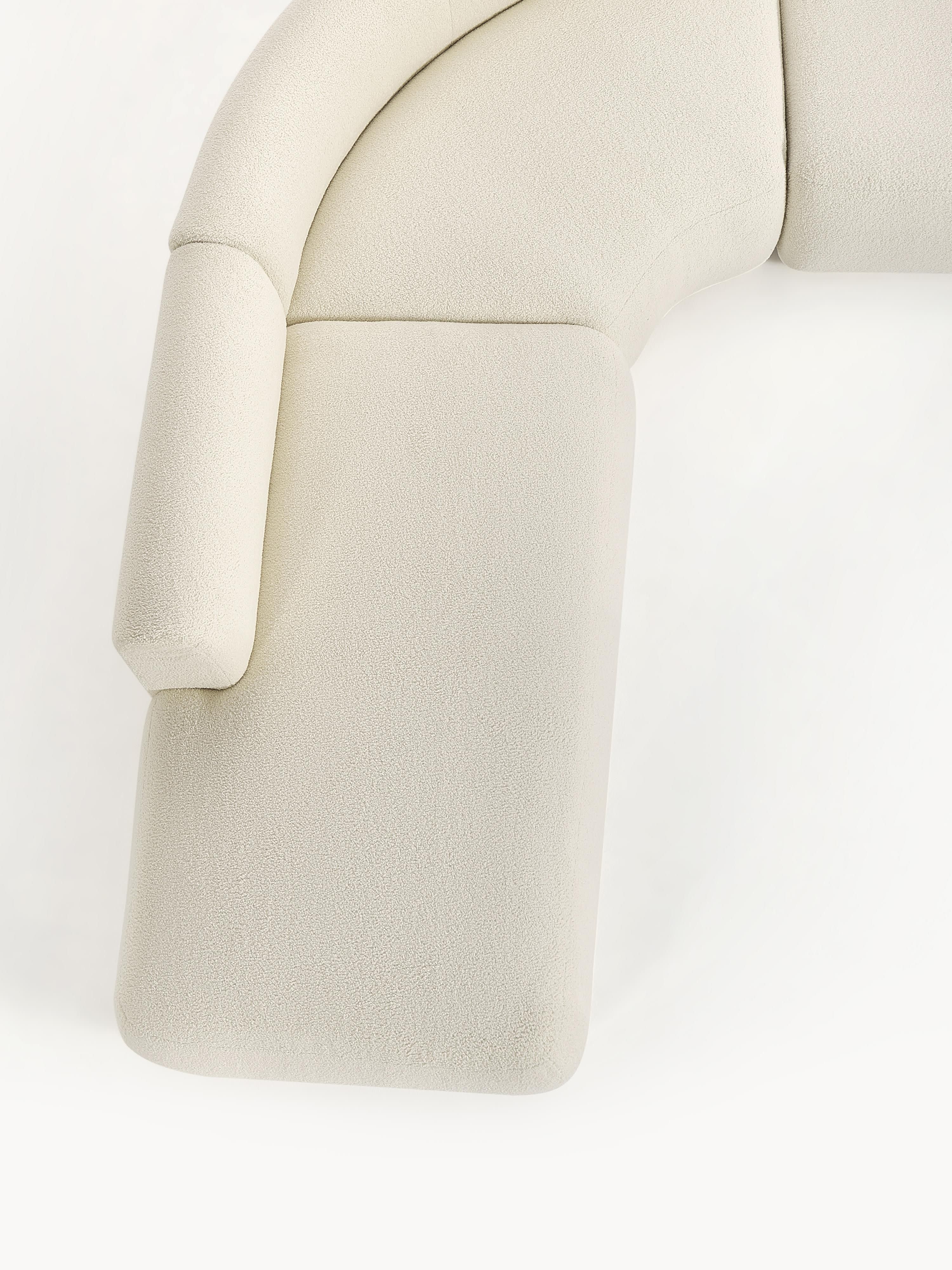 Modulaire teddy hoekbank Sofia (4-zits)