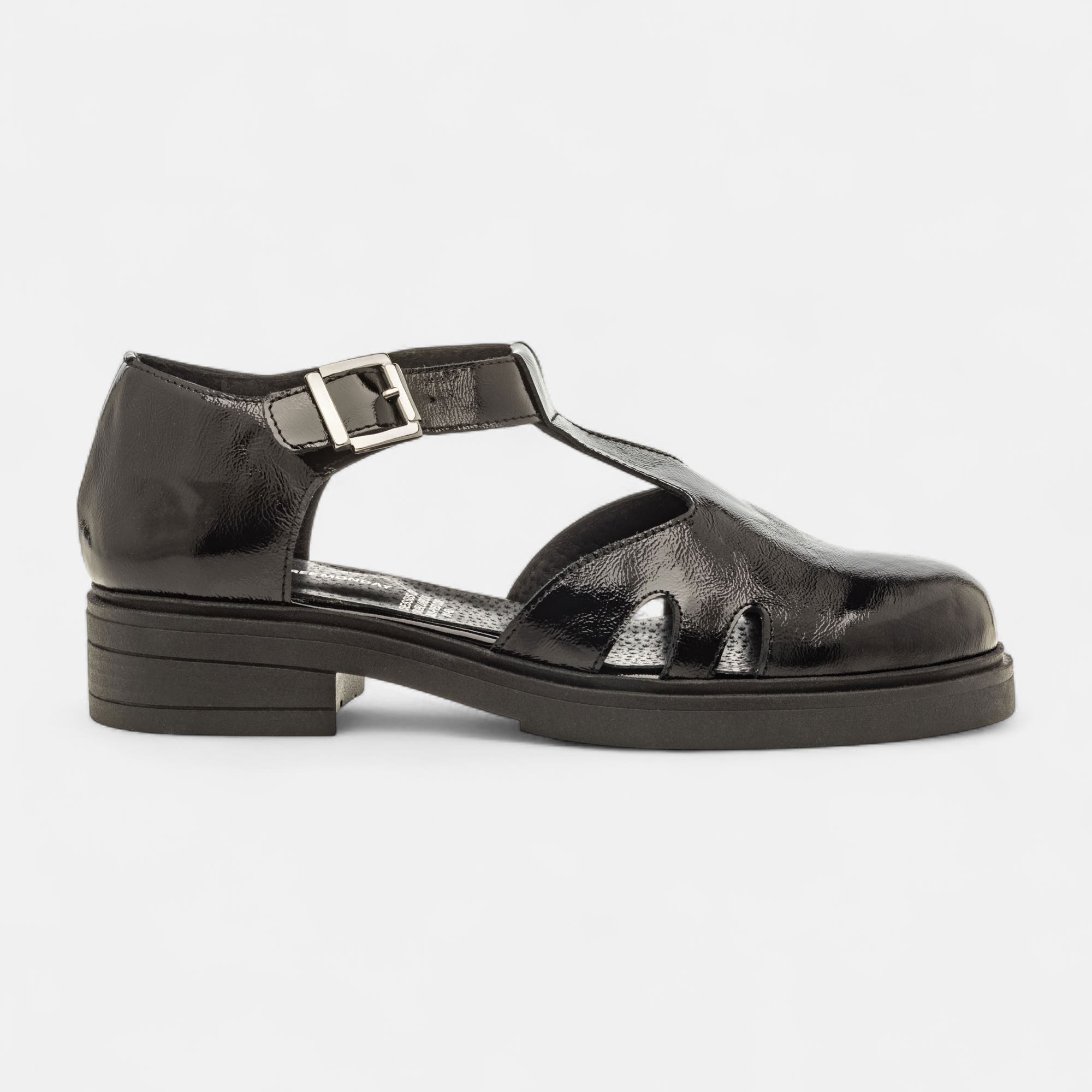 Babies Femme en cuir noir vernis