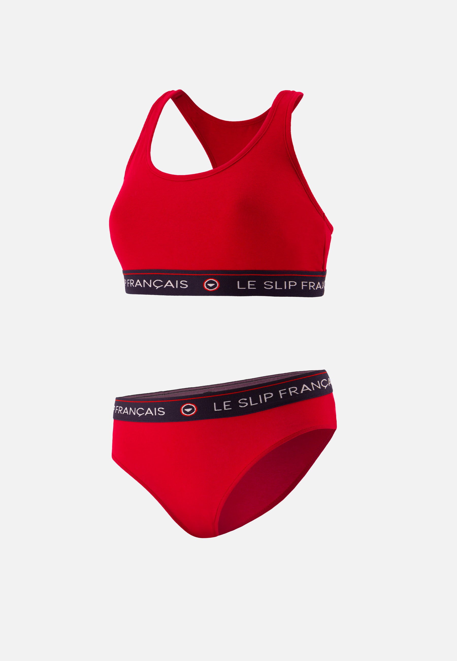 Pack culotte brassière en coton-Pack Tapageuse Rieuse Rouge Cerise