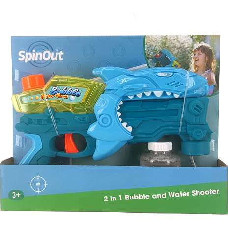SpinOut 2 i 1 sæbeboble og vandpistol