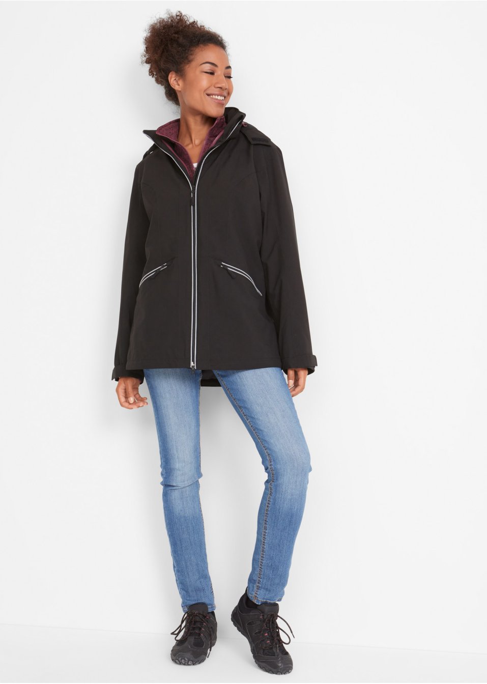 Veste outdoor fonctionnelle 3 en 1 avec gilet intérieur en maille polaire