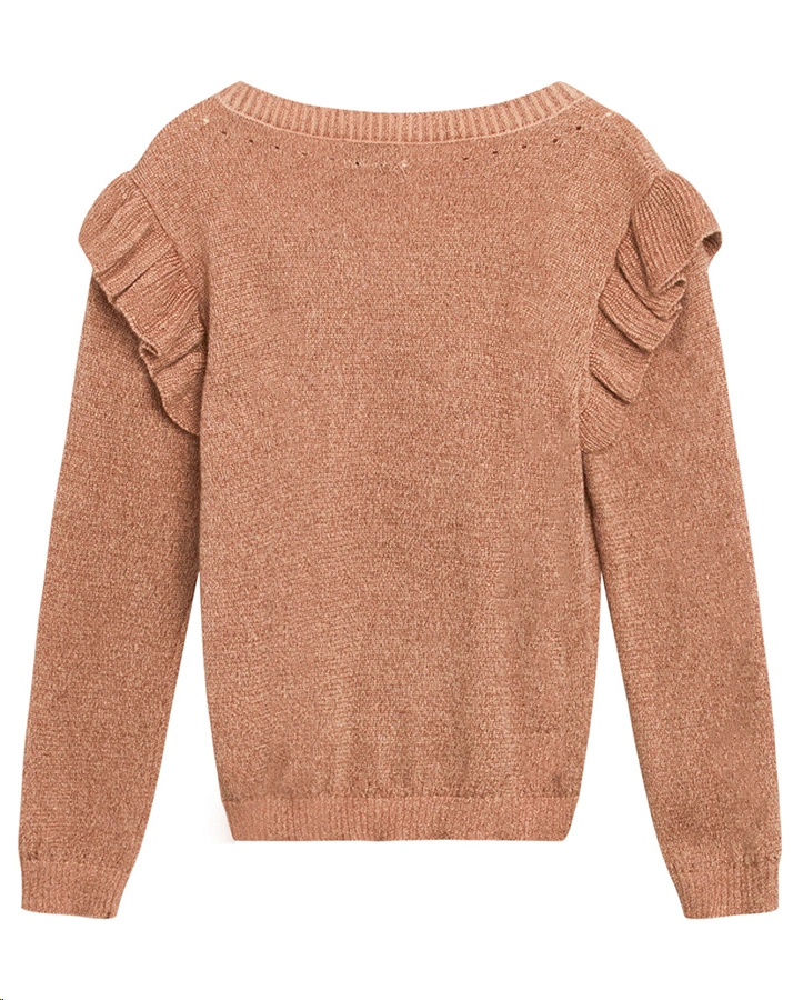 Strickpullover MINI LUREX in almost apricot