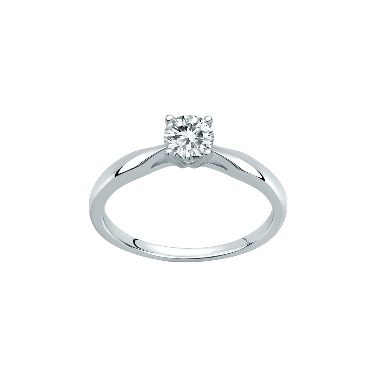 Bague de fiançailles en Argent avec oxyde de zirconium blanc