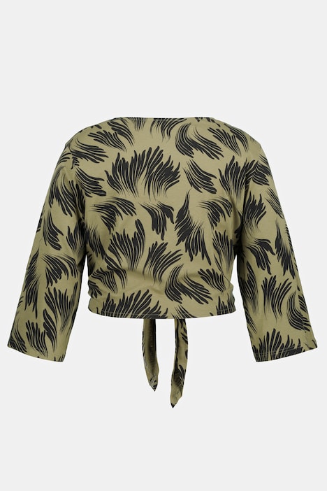 Kimono, bedruckt, V-Ausschnitt, 3/4-Arm