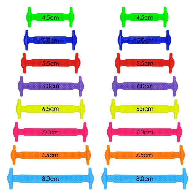 Bindefri elastiske snørebånd MultiColor