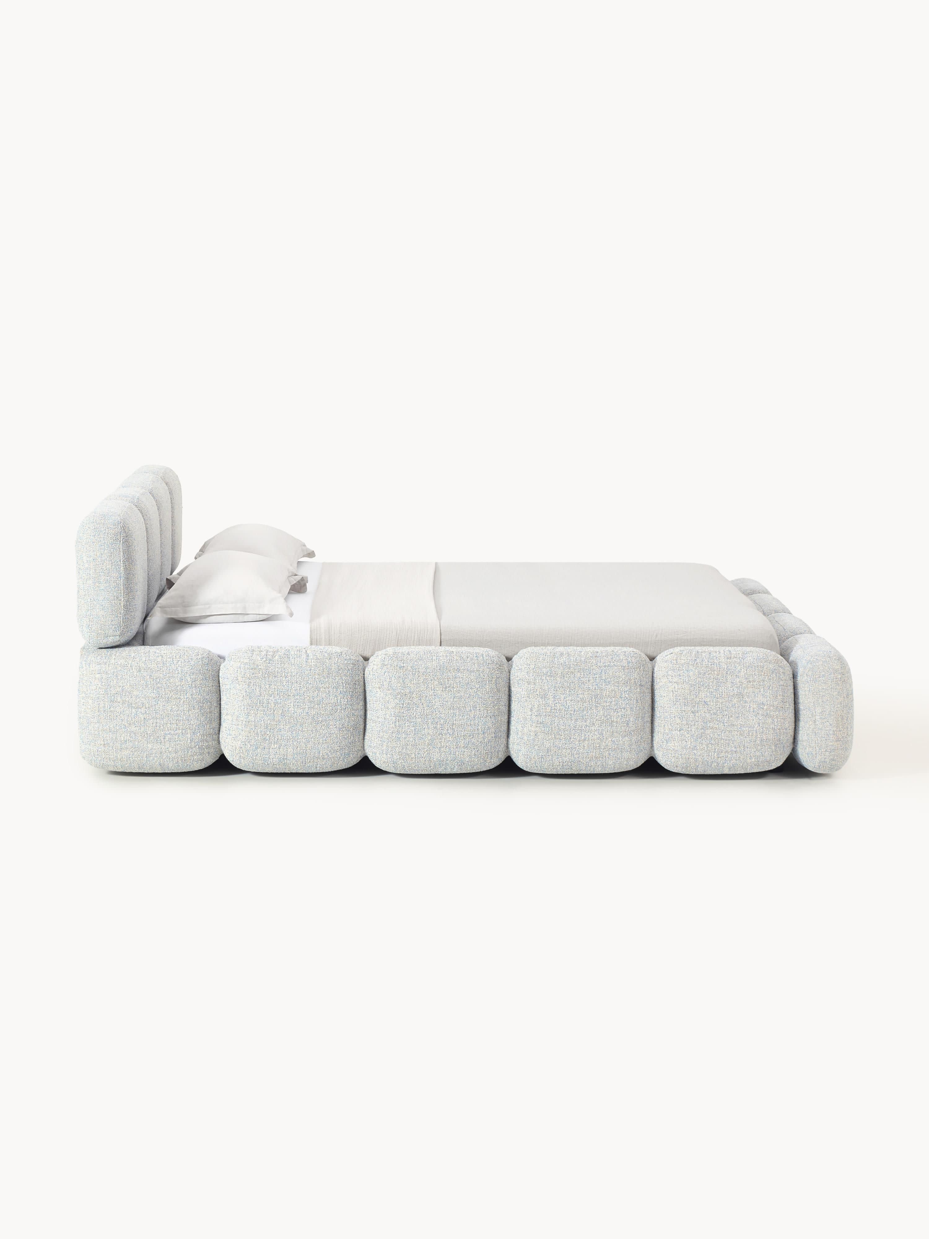 Gestoffeerd bed Tayla van bouclé