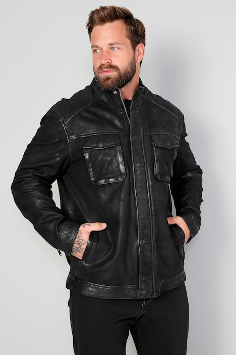 Boston Park Lederjacke, echtes Leder, bis 74