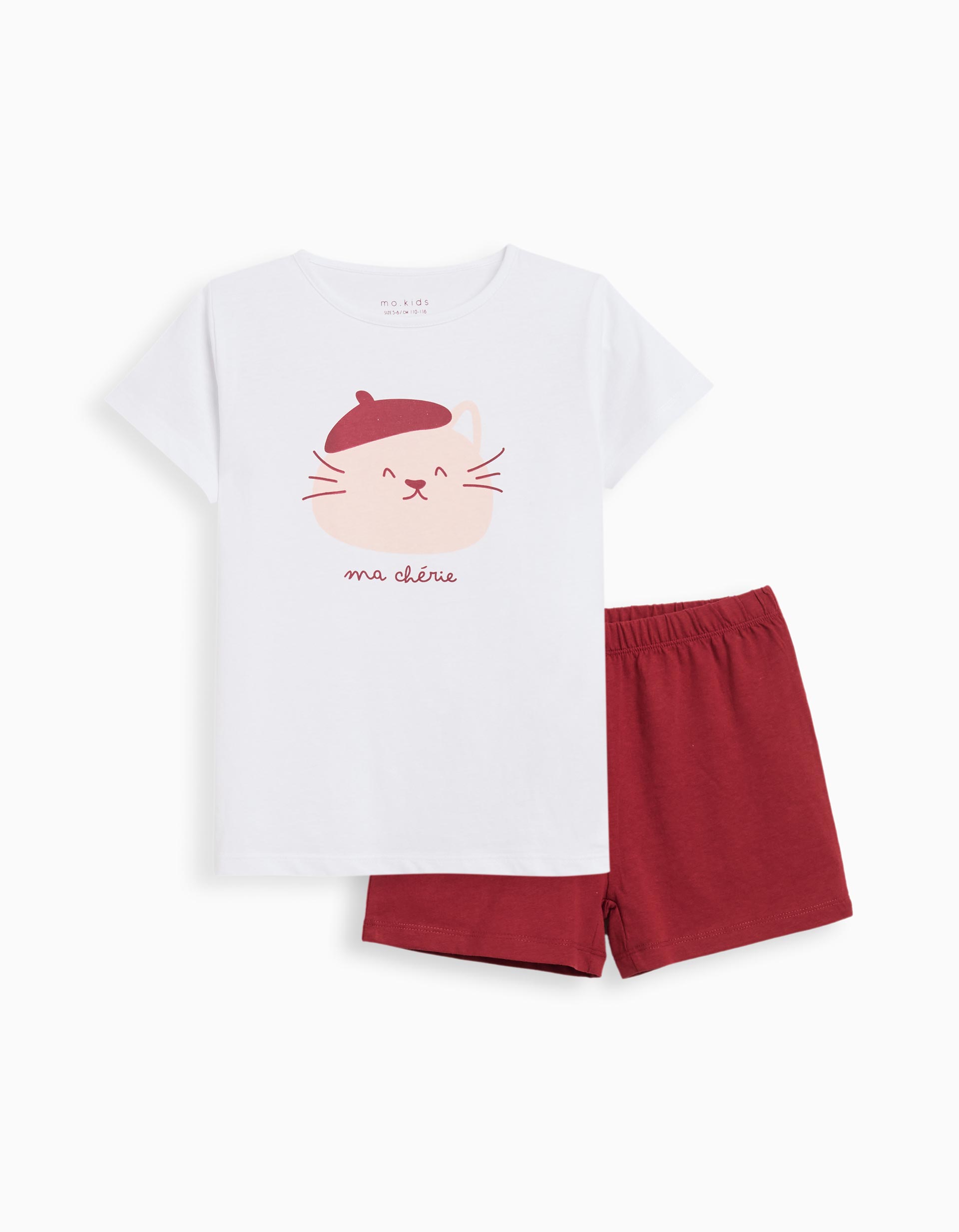 Pijama Jersey, Menina, Branco