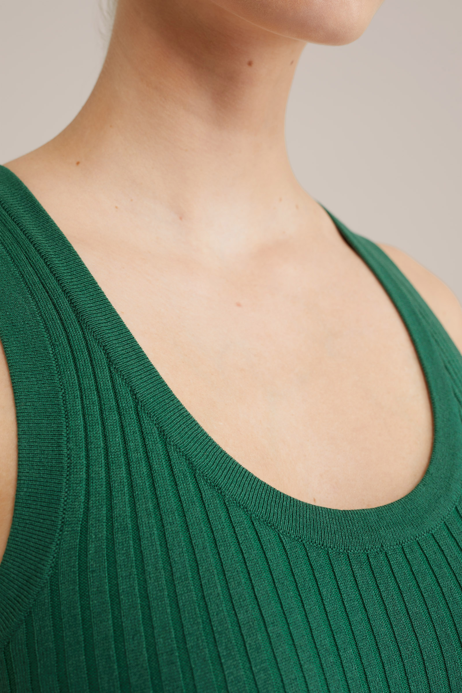 top van ribstof WE Fashion Groen