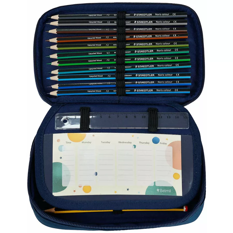 Belmil Schulranzen Premium Smarty Plus Set 5-teilig Orion Blue