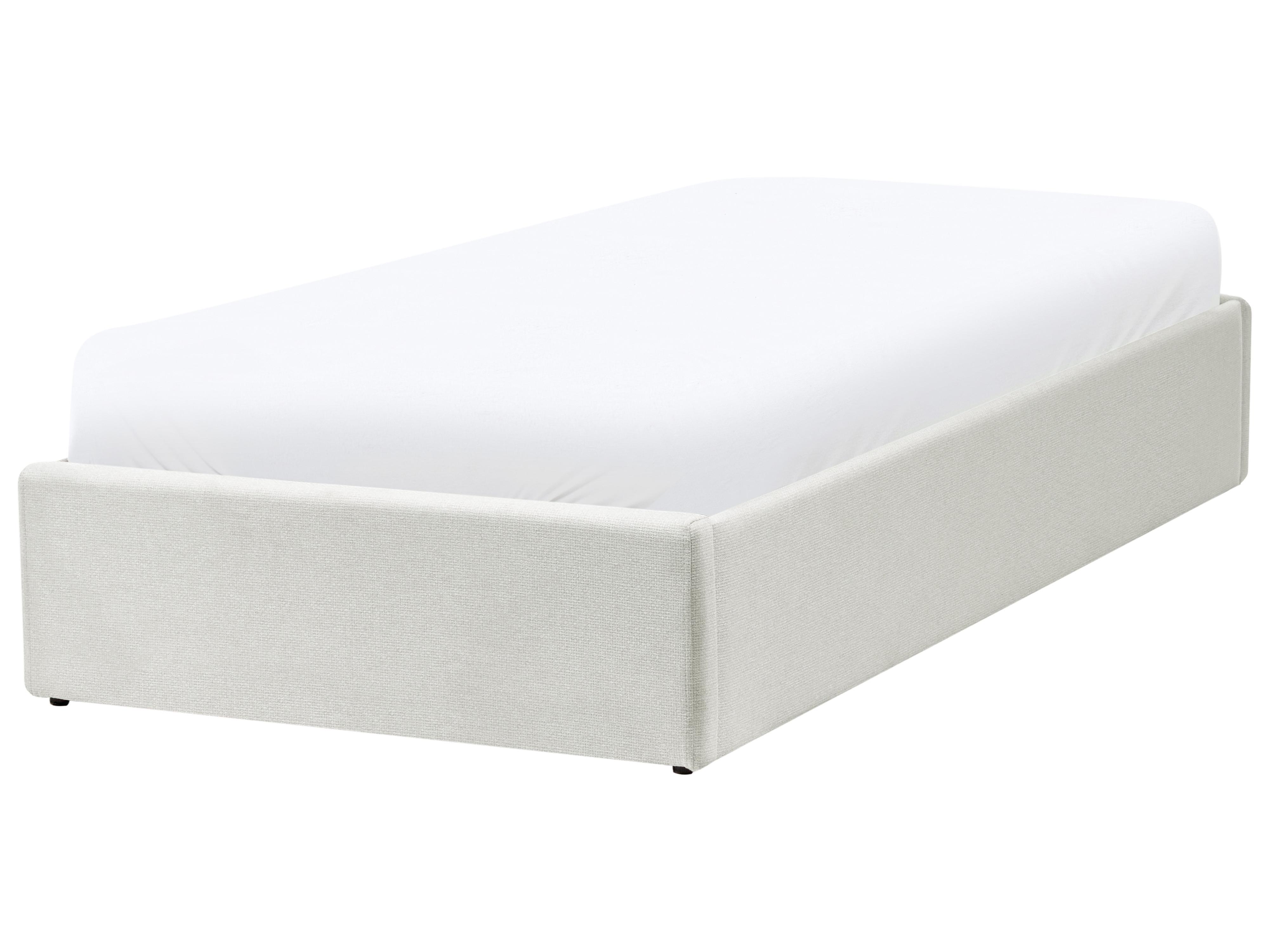 Opbergbed zonder hoofdbord Stof DINAN 90 x 200 cm Lichtbeige