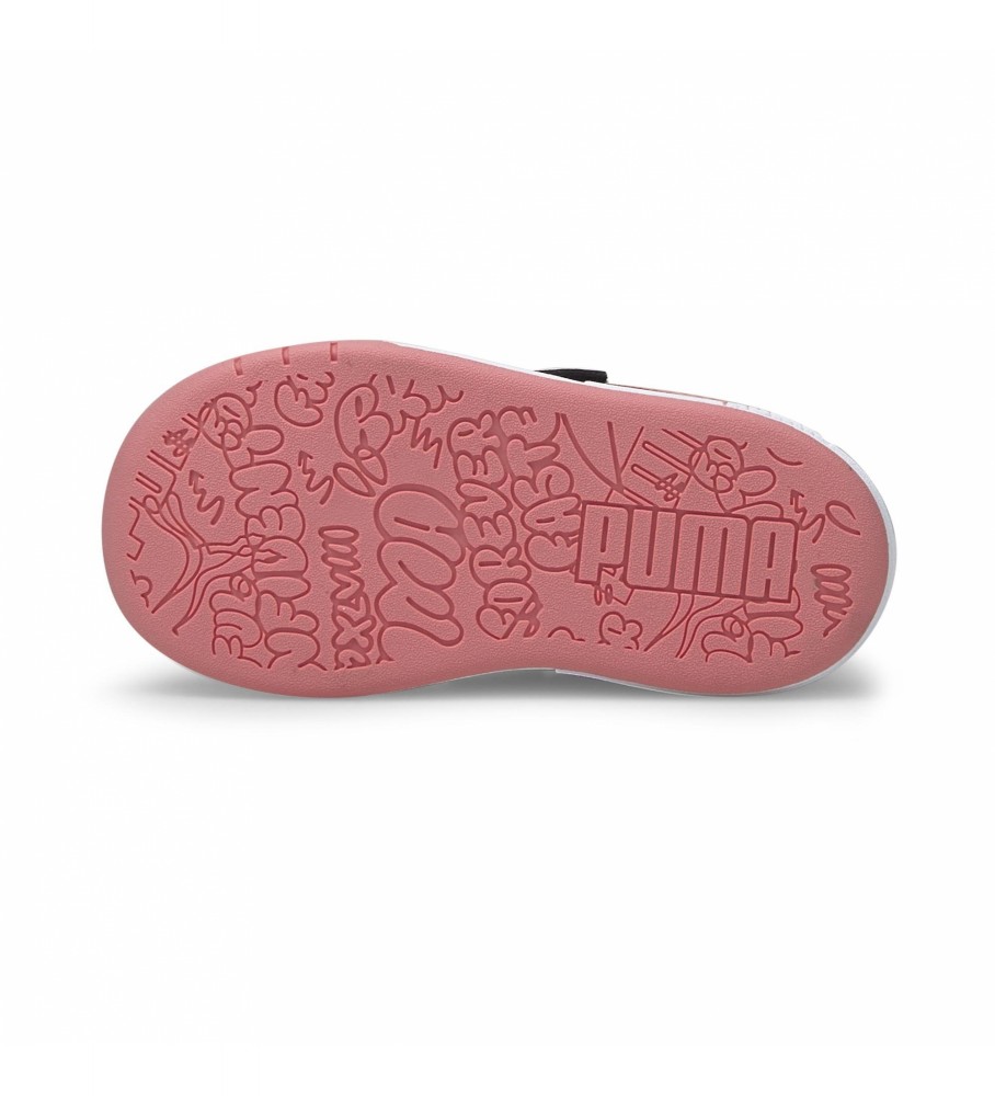 Tênis Puma Multiflex SL V Inf, preto e rosa