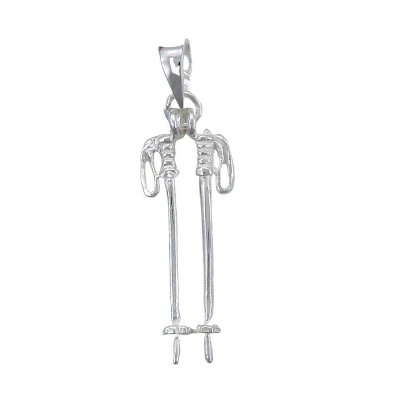 Pendentif bâtons de marche nordique - Argent massif