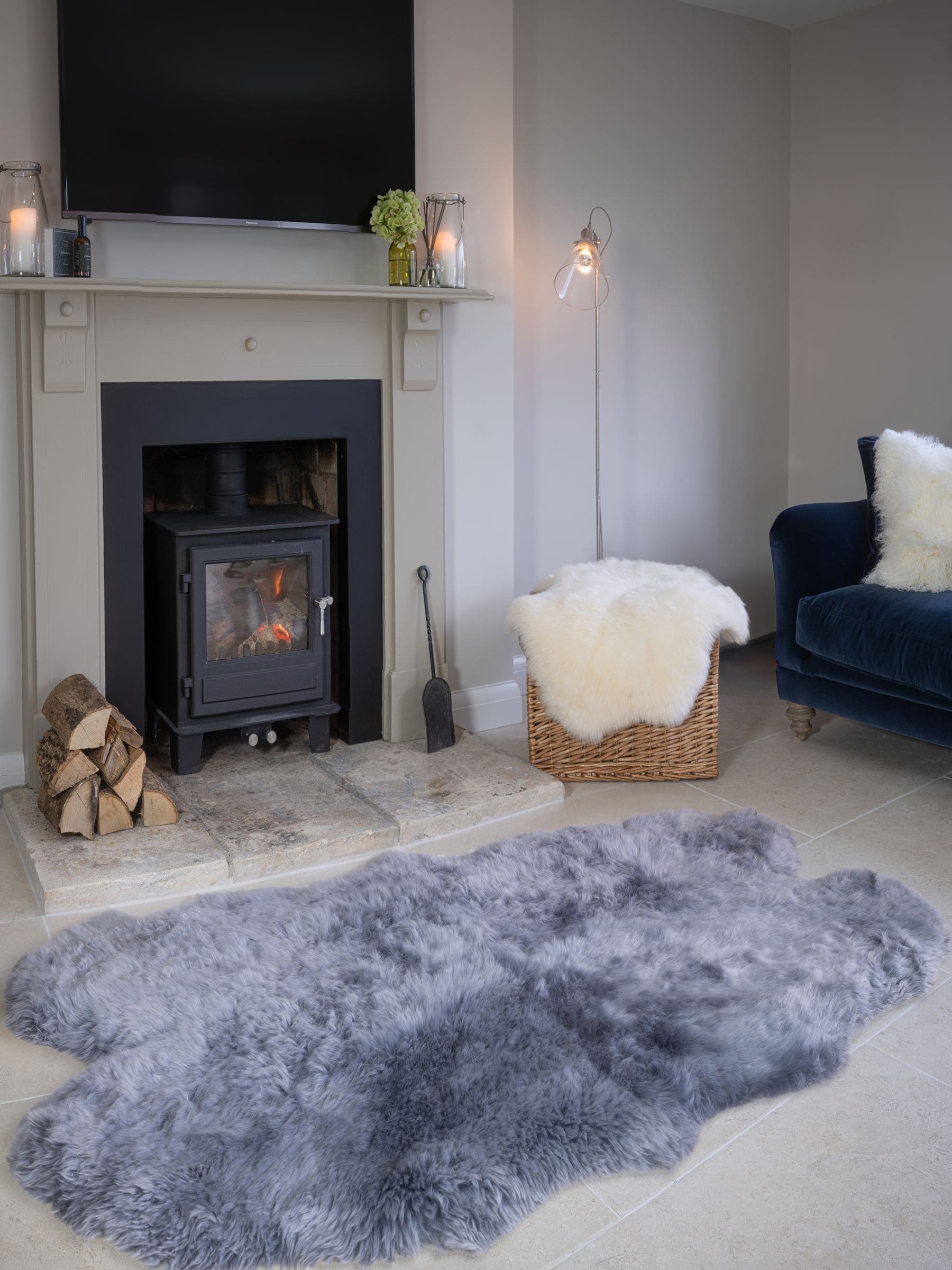 Naturally Sheepskins Quad tapijt van schaapshuid