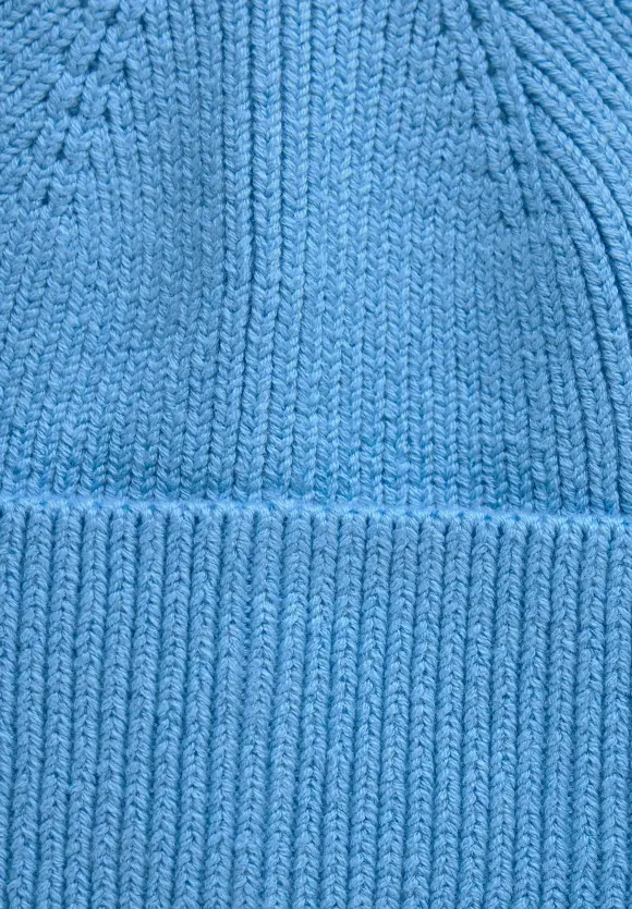 Moderner Strick Beanie - gentle blue