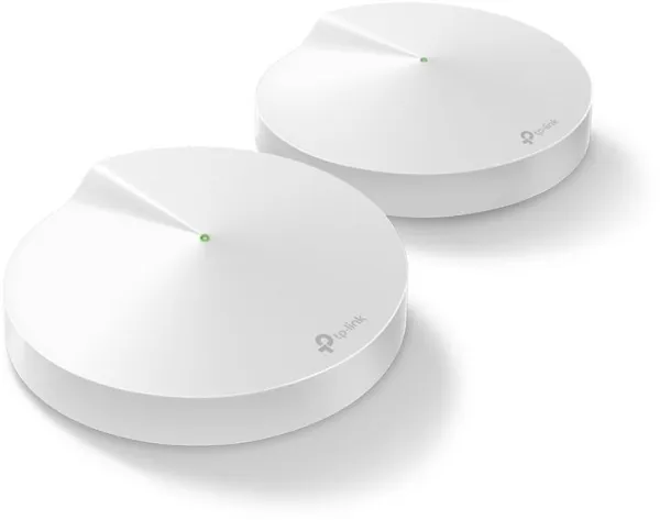 TP-Link Deco M9 Plus - Wi-Fi-system (2 routere) - op til 4500 sq.ft - mesh - GigE, ZigBee - 802.11a/b/g/n/ac, Bluetooth 4.2, ZigBee Home Automation 1.2 - Tri-Band