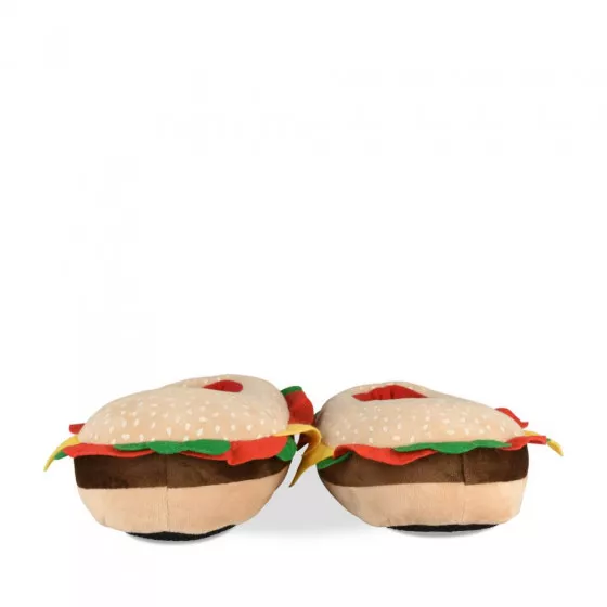 Chaussons peluche burger MULTICOLOR DENIM SIDE