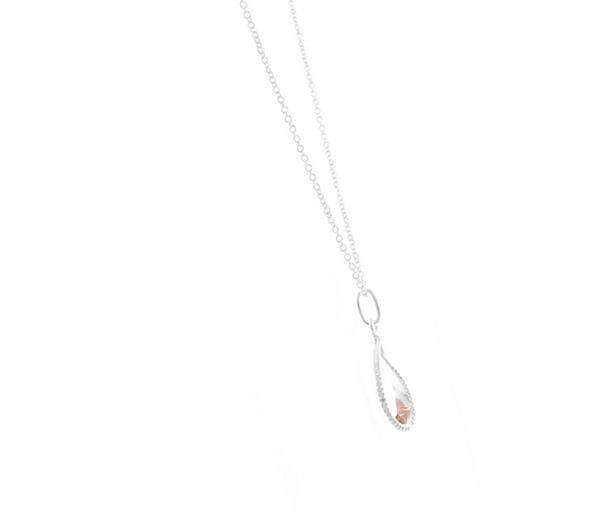 Unique And Co Ladies Unique And Co 925 Sterling Silver CZ Necklace