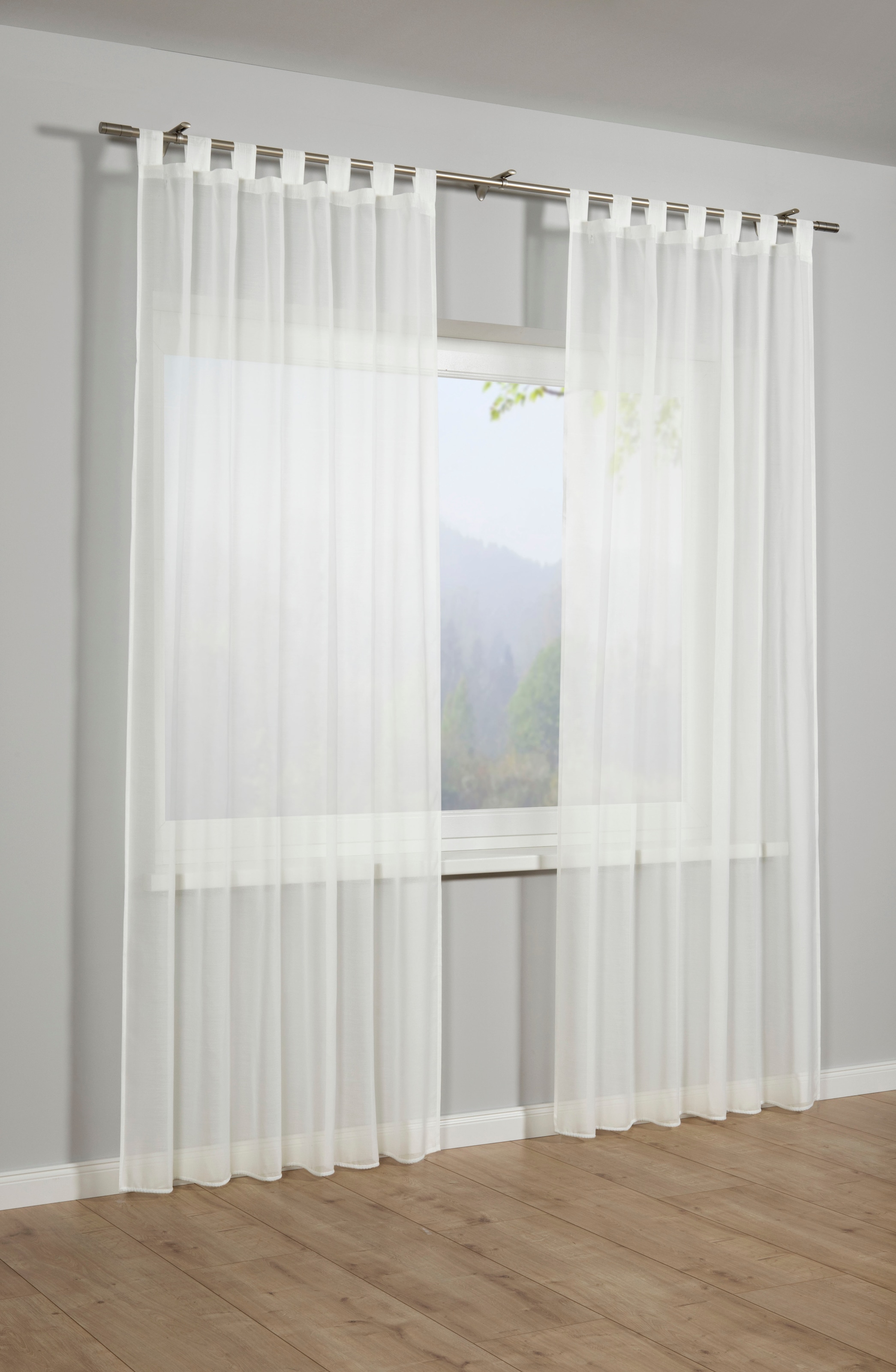 Sehlbach Gardine »Schal Voile Uni« Schlaufen 1 Stk. tlg. mit Schlaufen