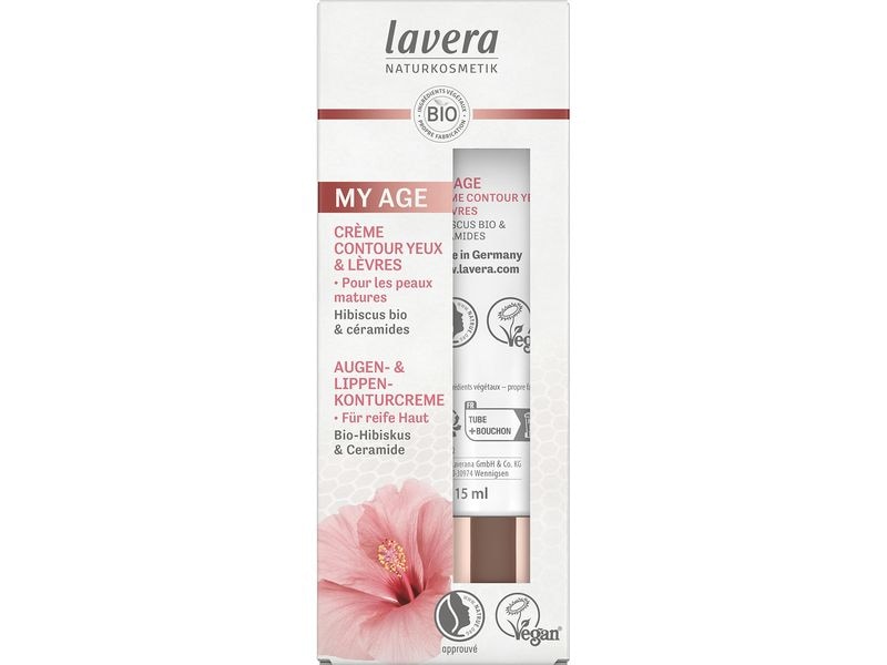 Lavera Augencrème My Age 15 ml Augen- & Lippenkonturcreme mindert Mimikfalten um die Augen und verleiht den Lippenkonturen mehr Spannkraft