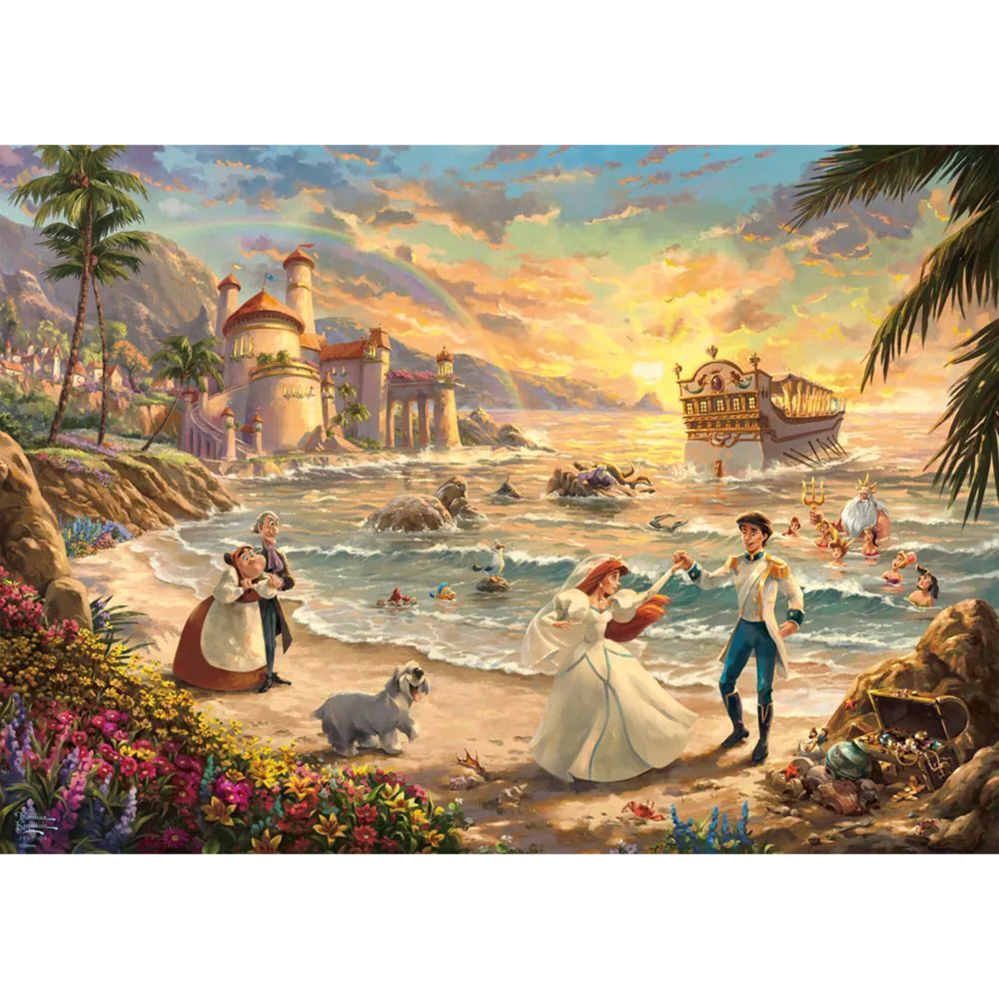 Schmidt Spiele Puzzle Thomas Kinkade Studios: Disney Dreams Collection - The Little Mermaid Celebration of Love