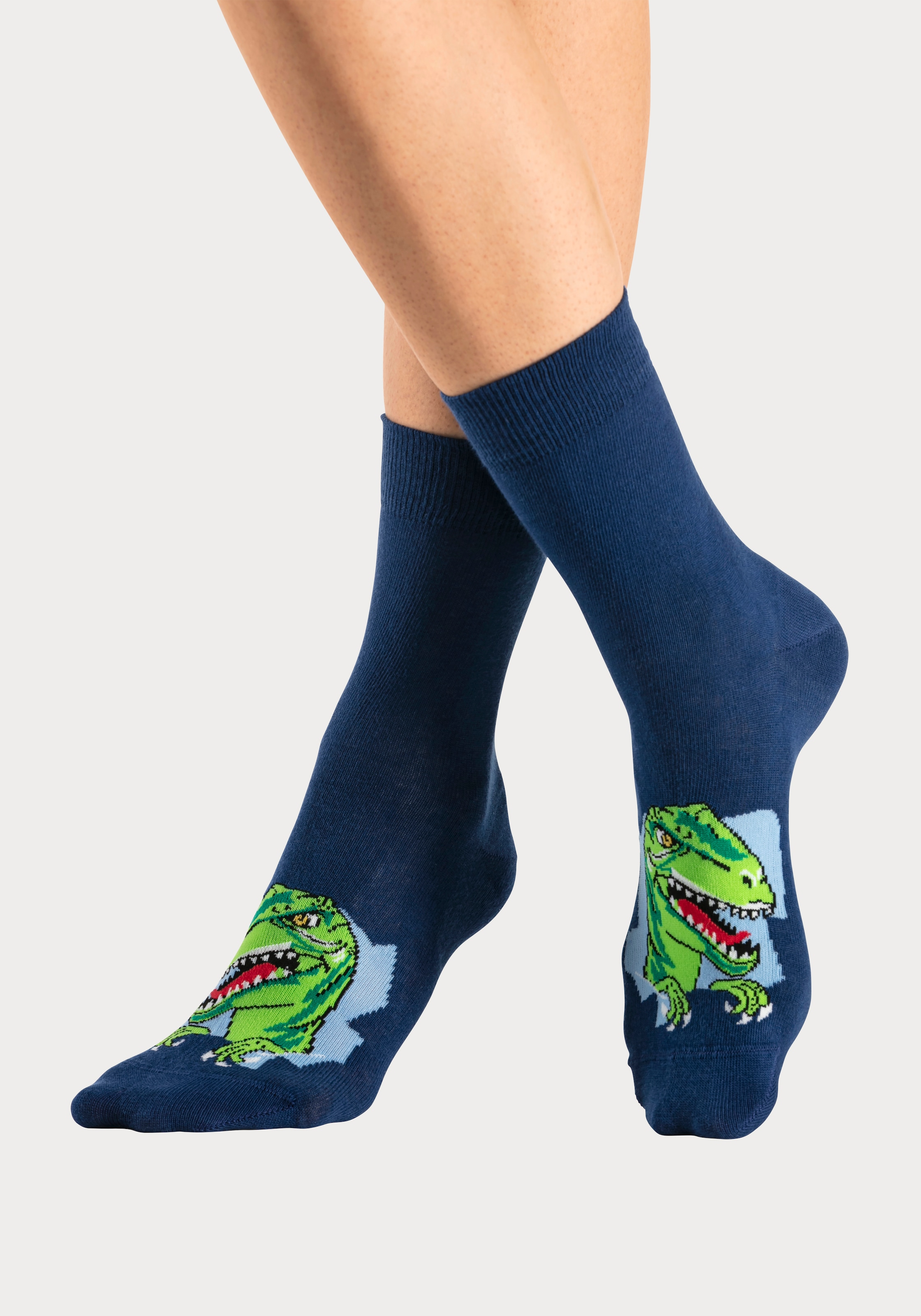 H.I.S Socken Packung, 5 Paar tlg. mit Dinosauriermotiven