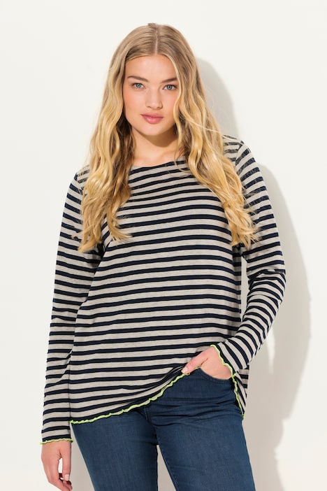 Ringelshirt, Langarm, Rundhals,