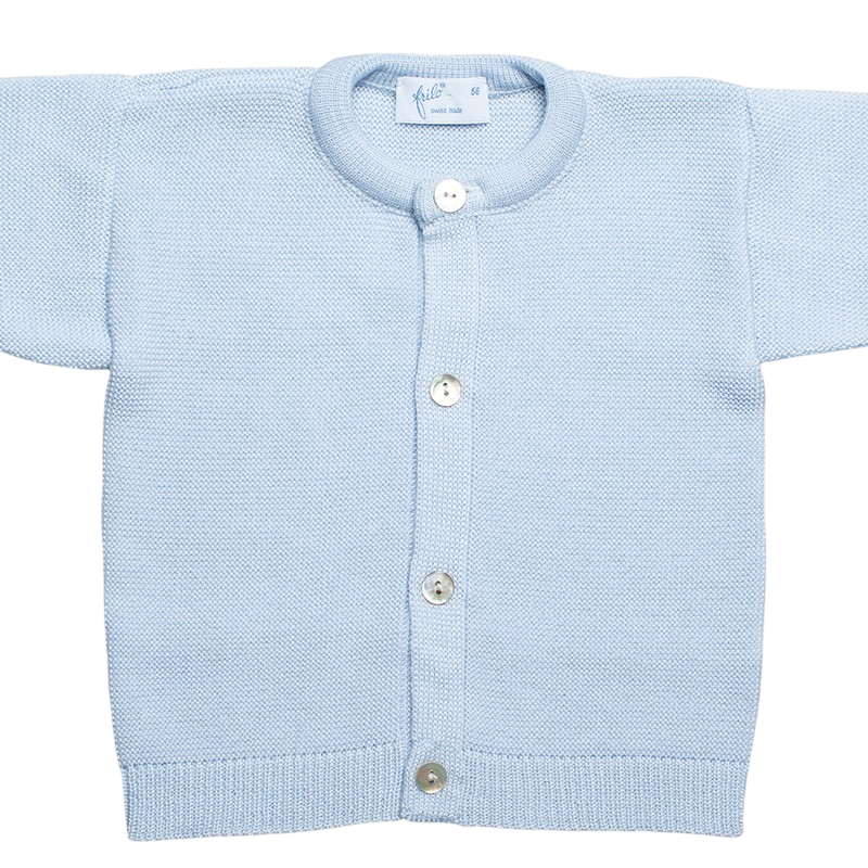 Babyjacke Merinowolle hellblau