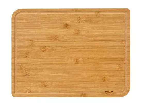 Lot de 2 planches à découper en bamboo - Beige - 35 x 25 cm