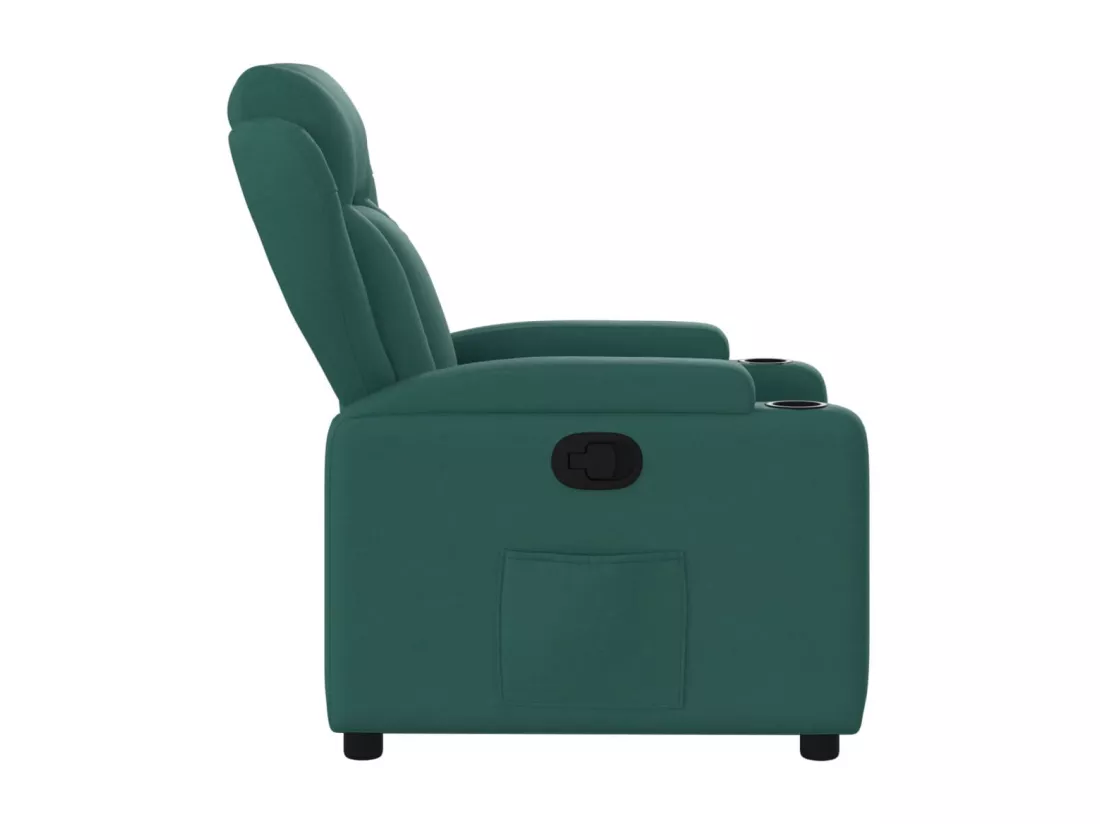 Fauteuil inclinable Vert foncé Tissu