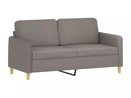 Canapé à 2 places Taupe 140 cm Tissu