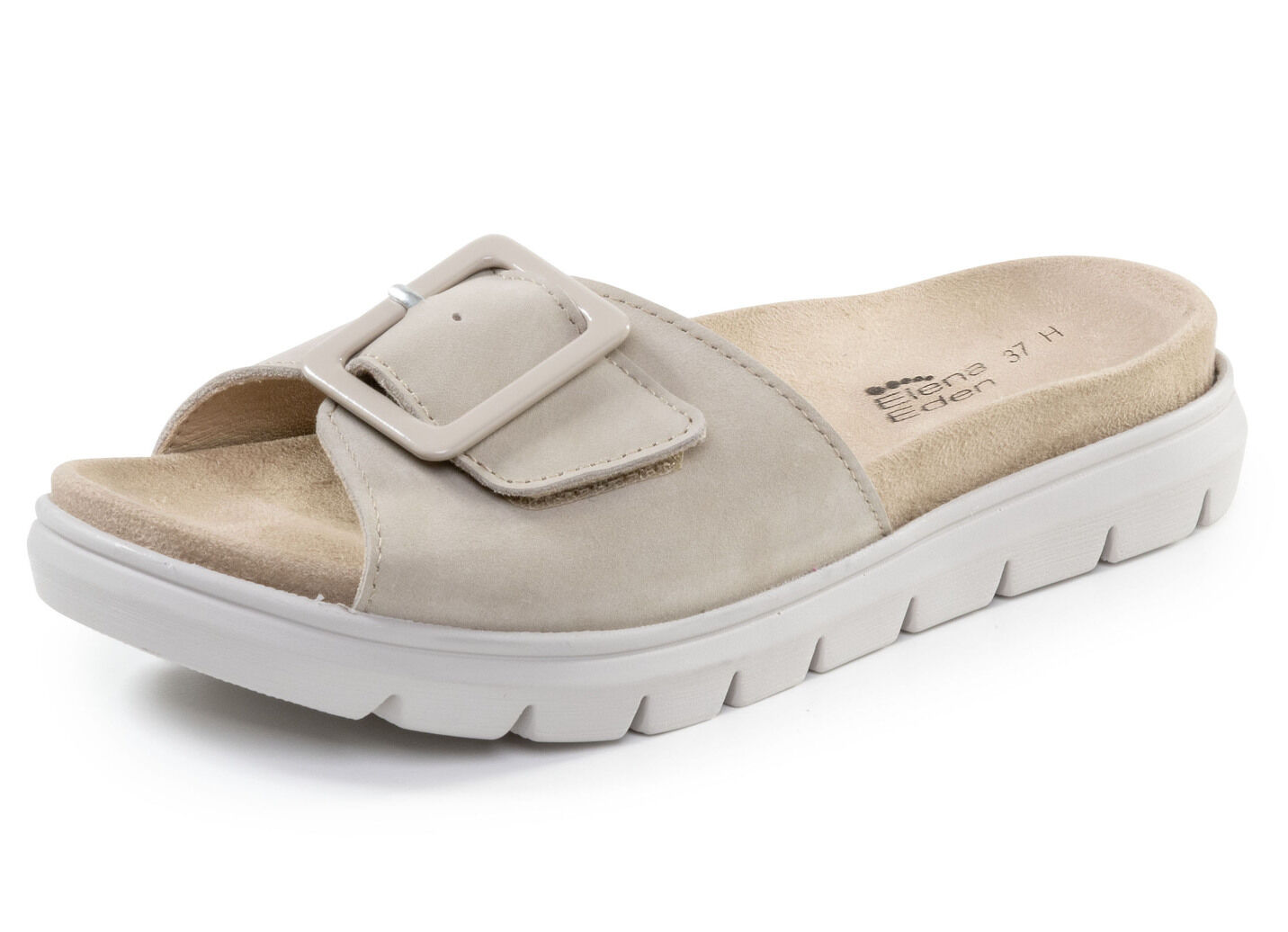 ELENA EDEN, stylische Damen-Pantoletten, Weite H, mit herausnehmbarem Fussbett