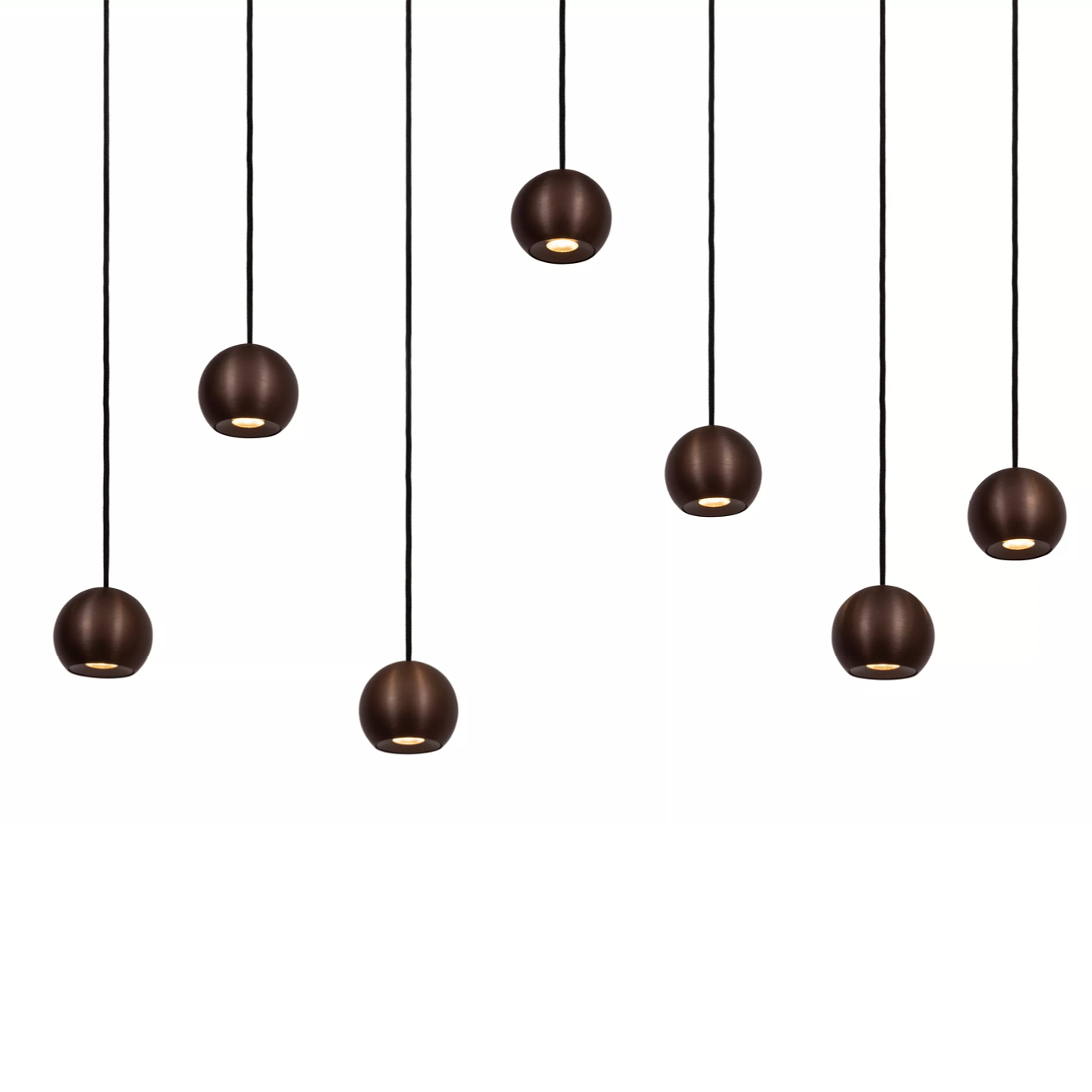 Hanglamp Montana balk cct 13-lichts koffie