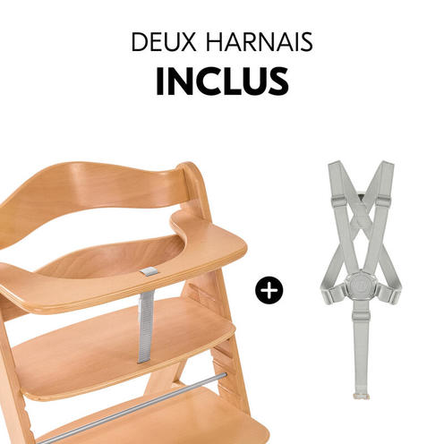 Chaise haute Alpha+ - Bois - HAUCK