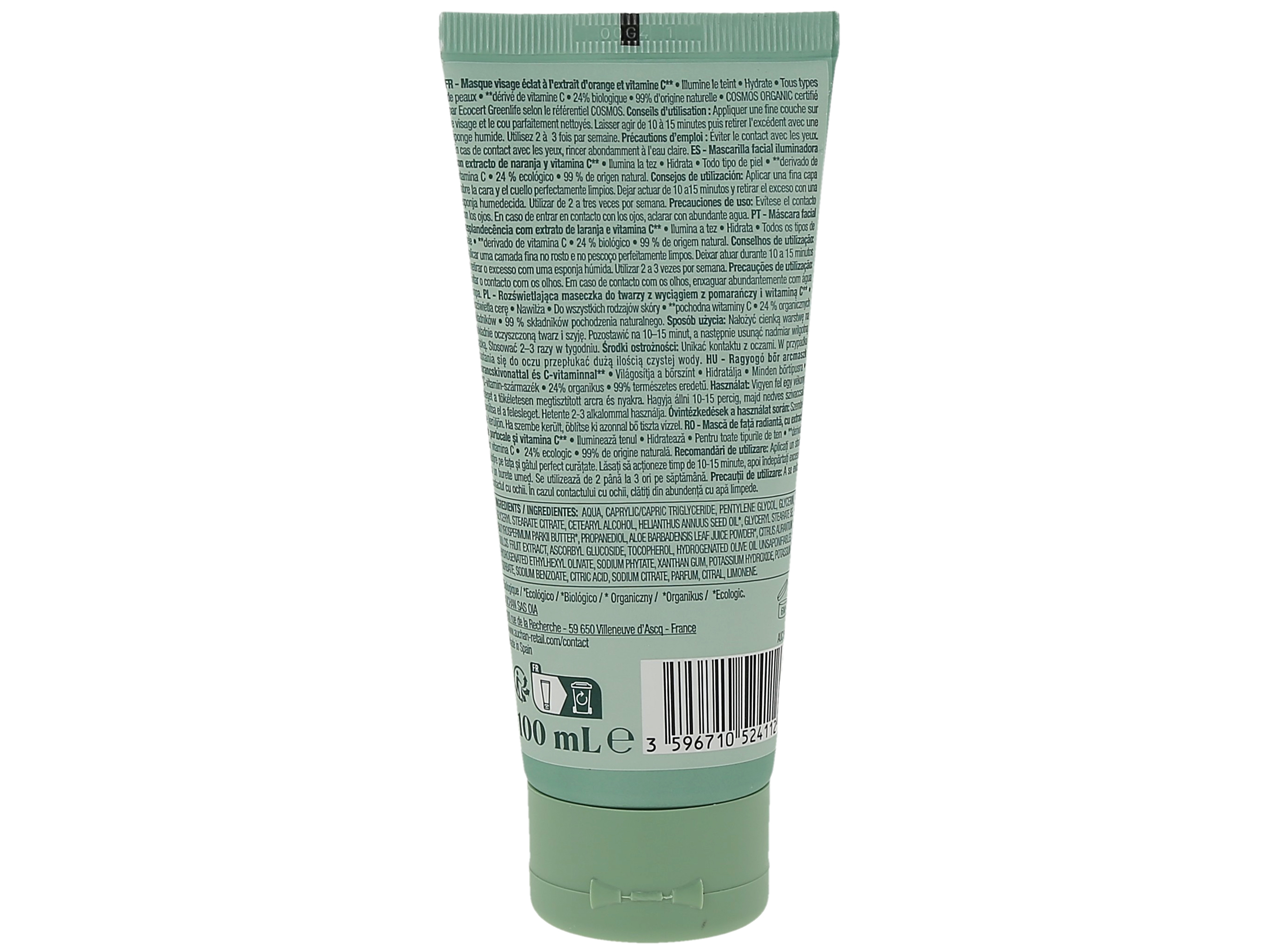 MÁSCARA ROSTO COSMIA BIO GLOW VITAMINA C 100ML